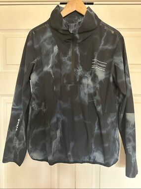 Virus Black Pullover Performance Jacket with Smoke Print
